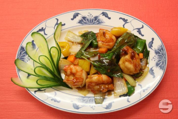 57. Crevettes au Basilic - Le Papillon