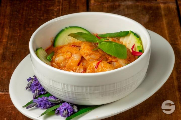 Crevettes au Curry Rouge - Le Printemps