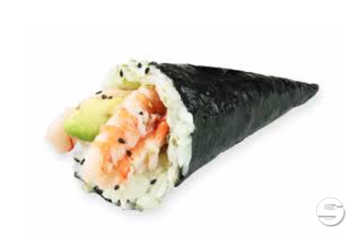 453. Temaki Crevettes, Avocat et Tobiko - HOKAIDO