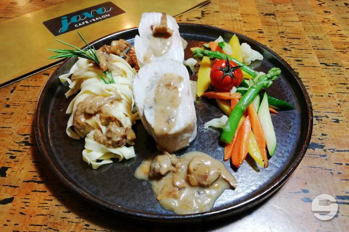 Poultry Ballotine with Oyster Mushrooms - Java Café - Salon