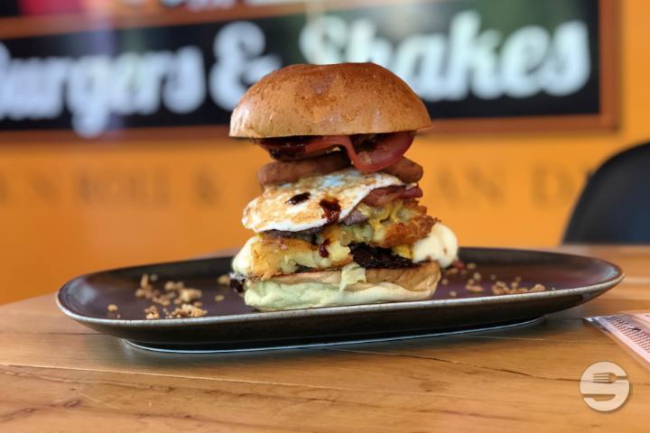 The Real Hard Woking Mann Burger!! - Burgers & Shakes