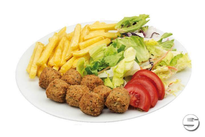 Falafel Teller mit Pommes und Salat - Krienser Kebab und Pizza Haus