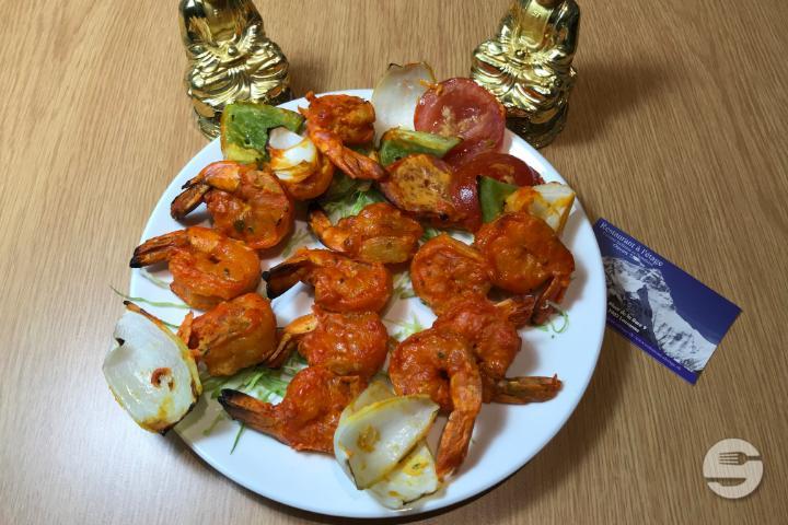 Crevettes Tandoori - Restaurant à l'étage