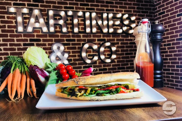 Fresh Cheese and Raw Vegetables Sandwich - Tartines & Co
