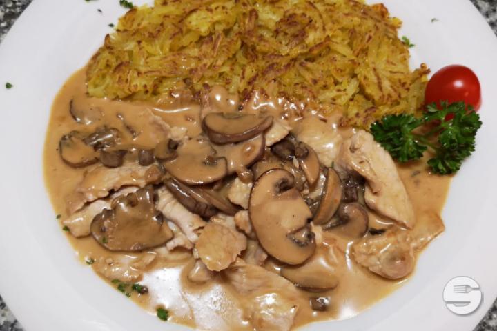 Zurich sliced meat with a side dish of your choice - Gabbiano Express