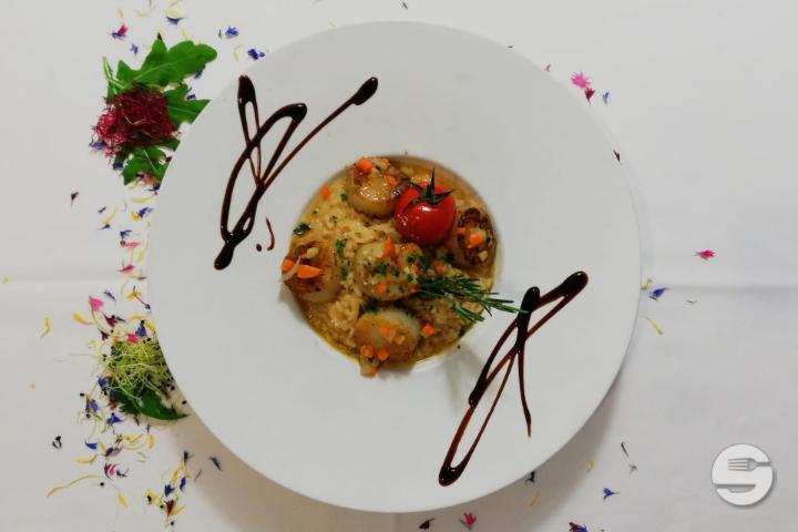 Risotto Crémeux aux Noix de St-Jacques - Restaurant Le Léman