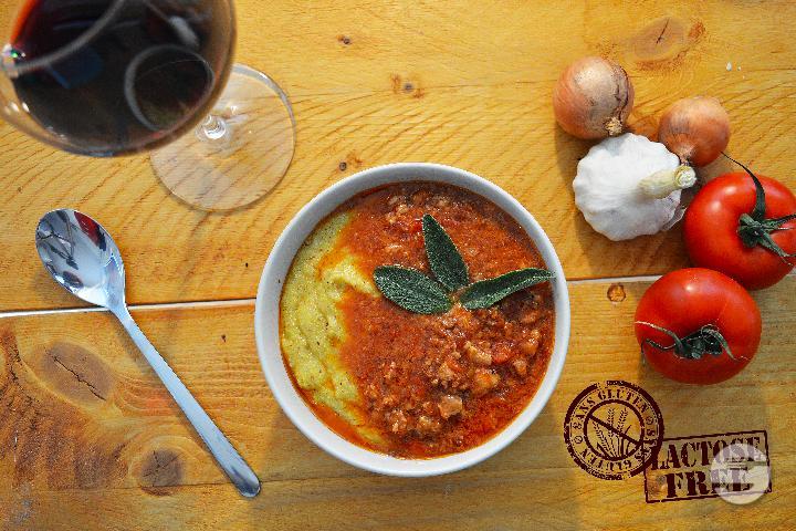 Polenta + porc bolognese sauce - Polent'amo
