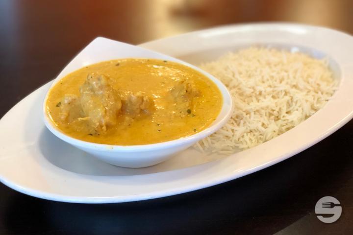 Chicken Madras mit Reis - Thali House