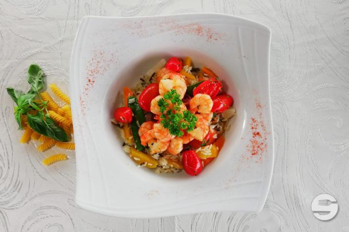 Catalan Style Gambas Frying Pan - Restaurant de l'aéroport