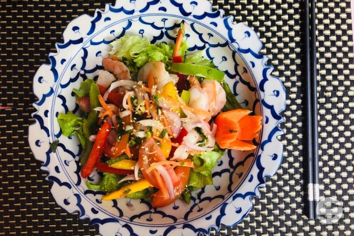 B04. Salade de Crevettes à la Citronnelle - Lian Xiang Lou