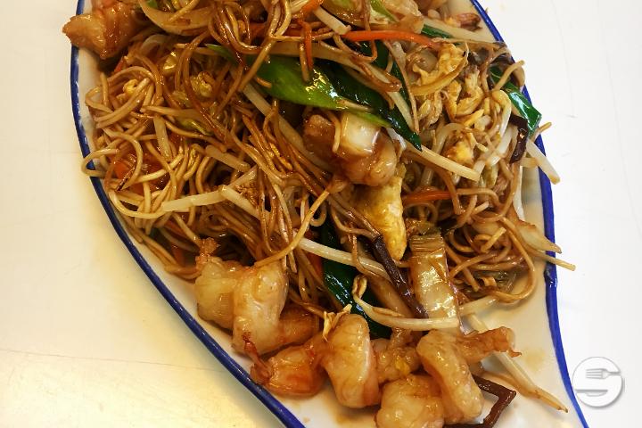 Nouilles sautées aux Crevettes - Bambou