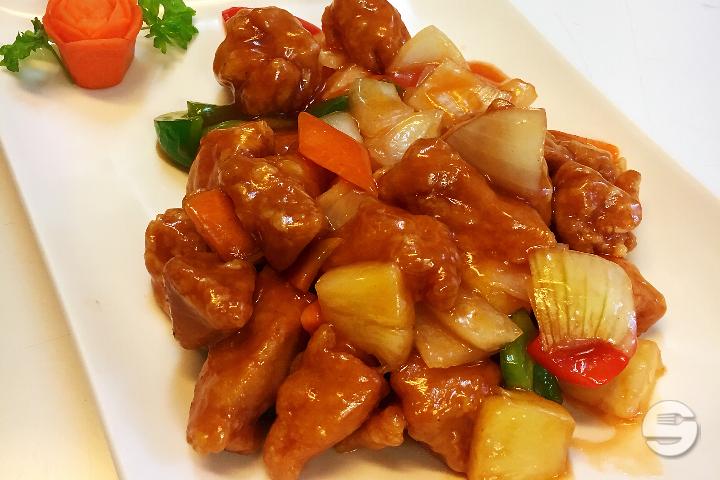 Poulet Frits Sauce Aigre-Douce et Ananas - Bambou