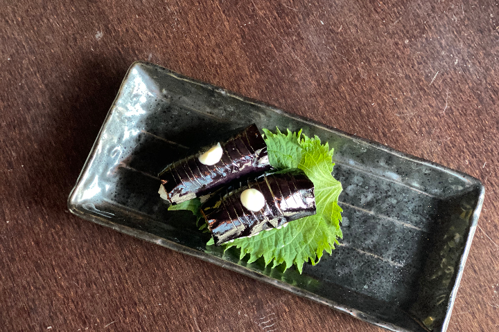 Eggplant Nigiri - HATO - fine asian cuisine