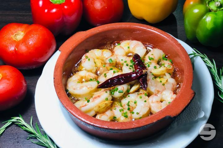 Gambas with Garlic - El Campanu