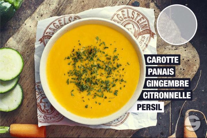 Carrot Parsnip Ginger Lemongrass Parsley Soup - Bagelstein