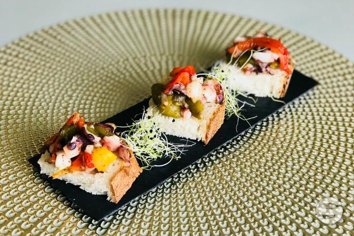 Octopus Confit Bruschetta - Take A Break