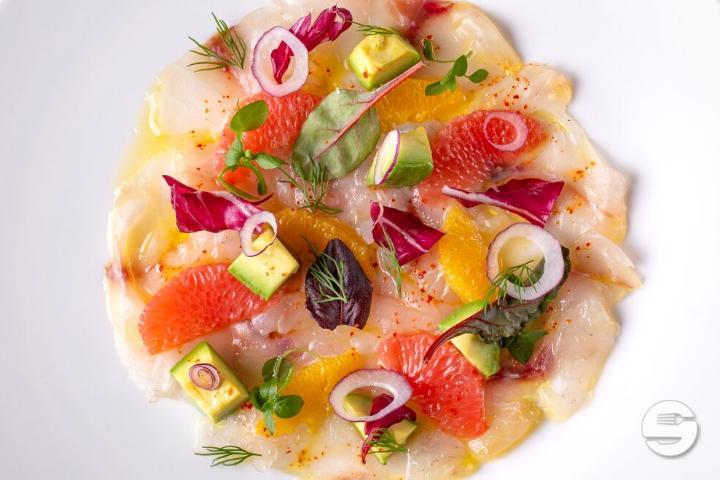 Sea Bass Carpaccio - La Brasserie J5
