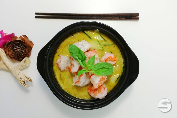 Crevettes au Curry Vert - Fengling