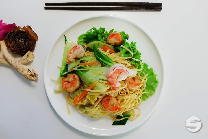 Fried Noodles with Shrimps - Fengling
