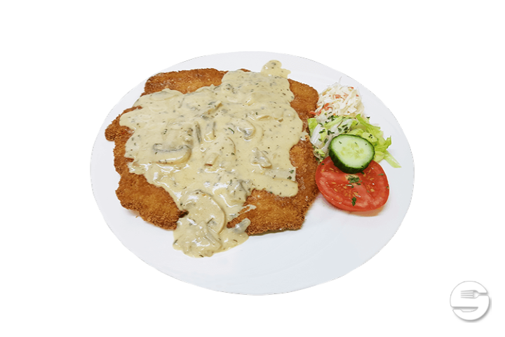 Rahmschnitzel mit Beilage nach Wahl - Pizza Maestro