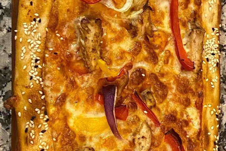 Turkish Pizza with sausages - Al Amir Kaza Miza