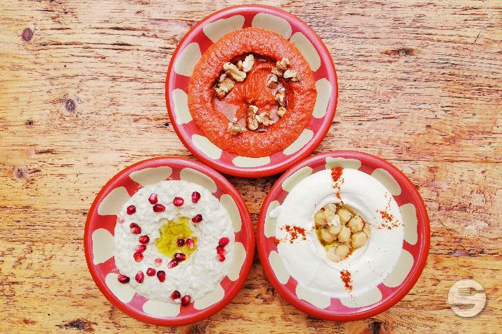 Trio de Mezzes aux Choix - Cuisine Orientale