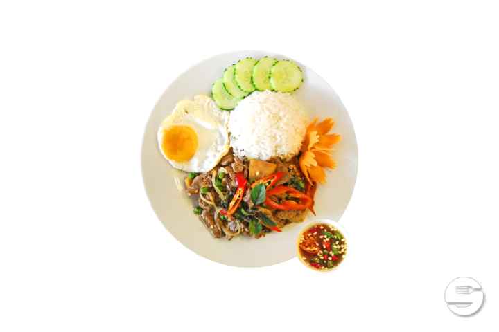 Pad Krapau with side dish of your choice - LeBua