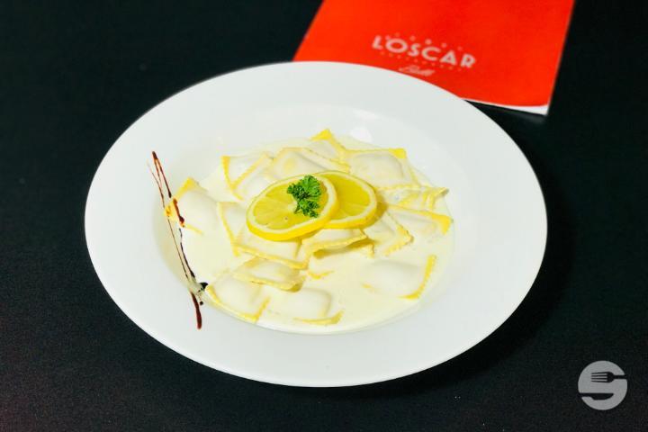 Lemon and green pepper raviole - L'Oscar