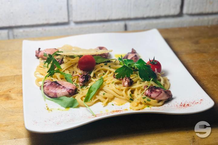 Tagliatelles aux langoustines et sa crème - Piatto D'Oro