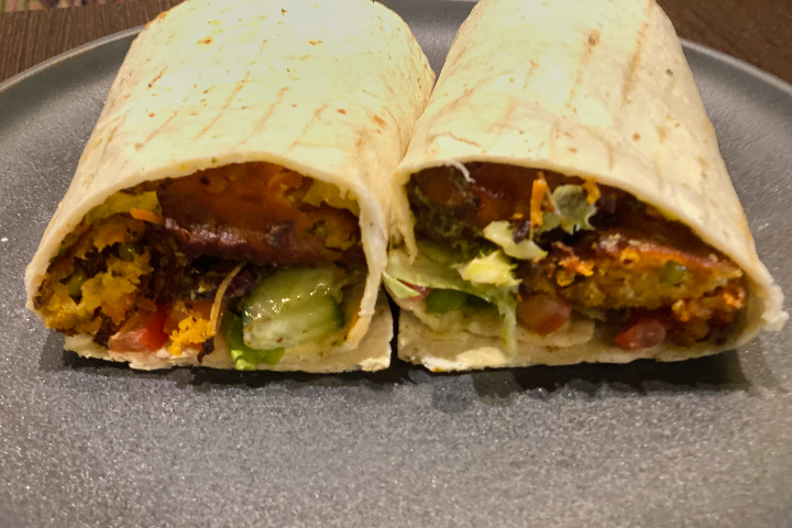 Vegetable Cutlet Wrap (Vegan) - Falaque