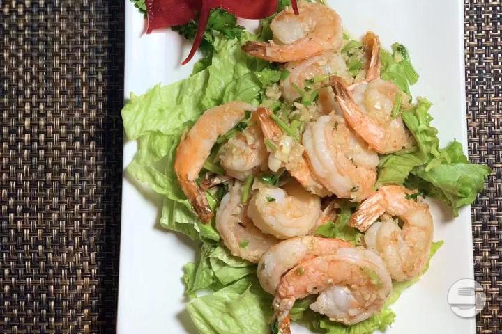 Crevettes roties à l'ail - L'Ananas