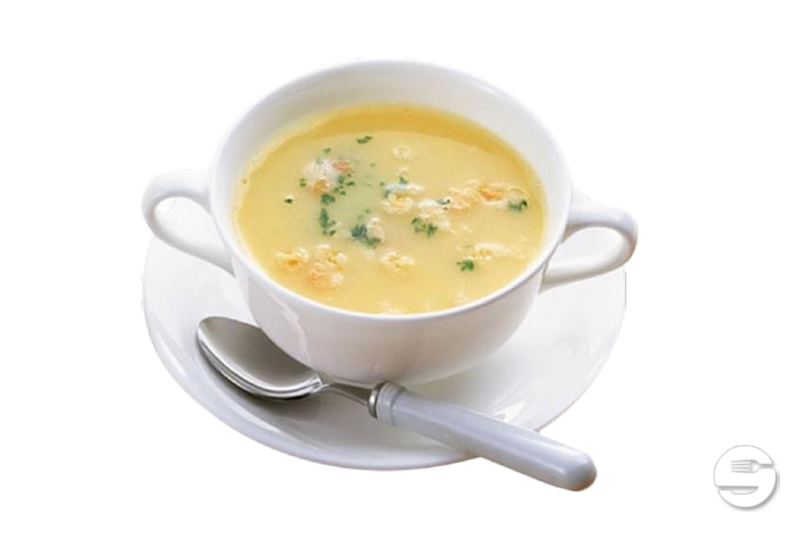 Cornmeal soup with chicken and egg - Restaurant Dalun