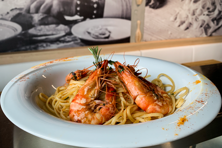Pâtes Gambas - The Bowling Hotel