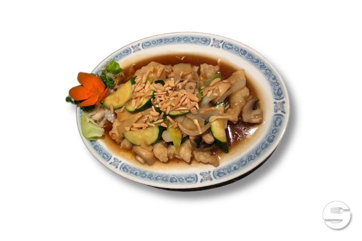 66. champingons, bamboo and almond slivers - Shanghai