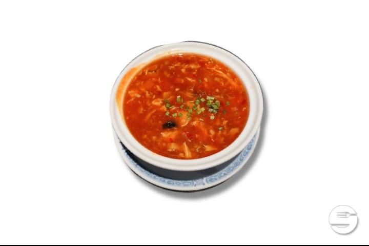 1. peking soup with duck meat and vegetables (sweet-sour-hot) - Asia Ha Long