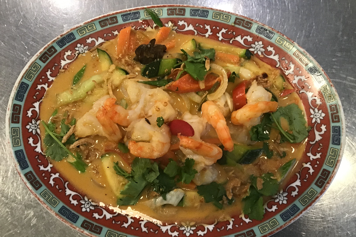 Shrimps with Panang curry - Tout Simplement