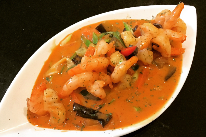 Crevettes sauce curry-ROUGE - Tout Simplement