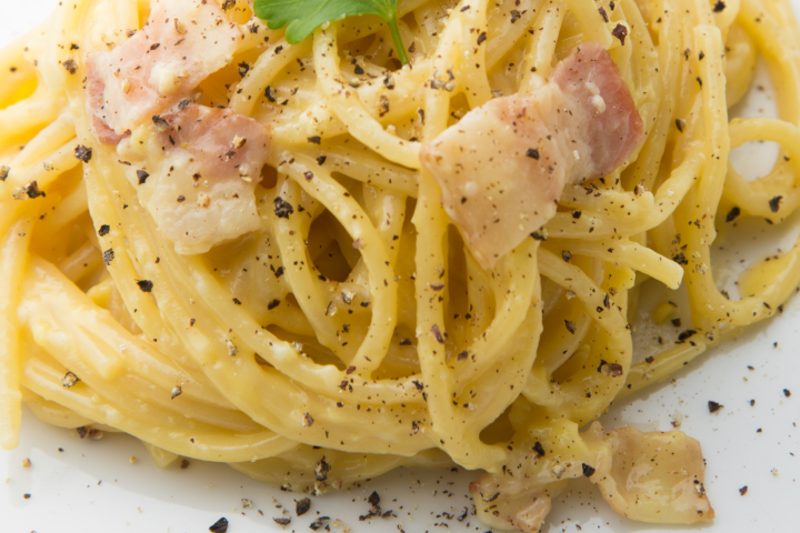Linguine Carbonara Menu - Panino Giusto