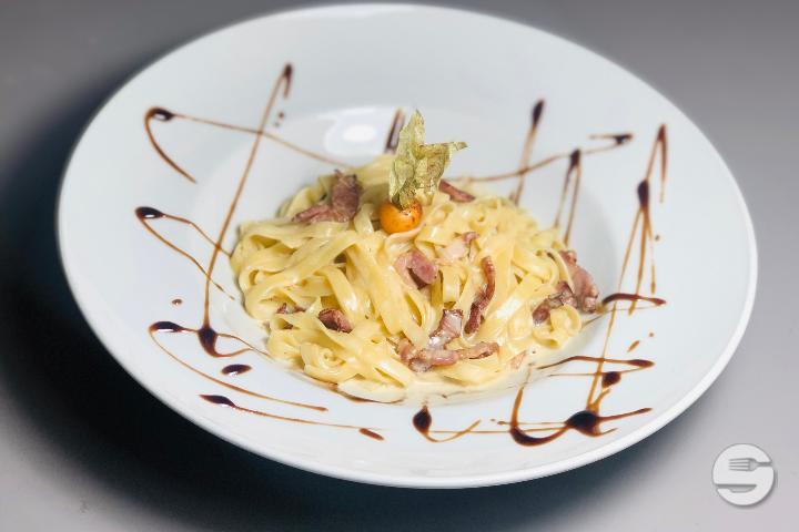 Tagliatelle Carbonara - Beau Site Grill