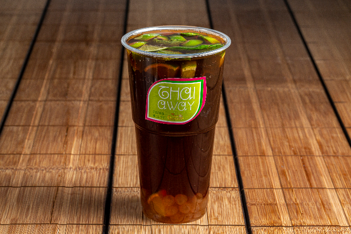 E9. Thé noir glacé au citron vert et menthe - Thai Orchidée