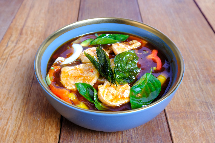Veg'Chick in a thaï basilic sauce - Thai Orchidée