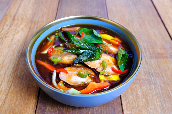 Duck in a thaï basil sauce - Thai Orchidée