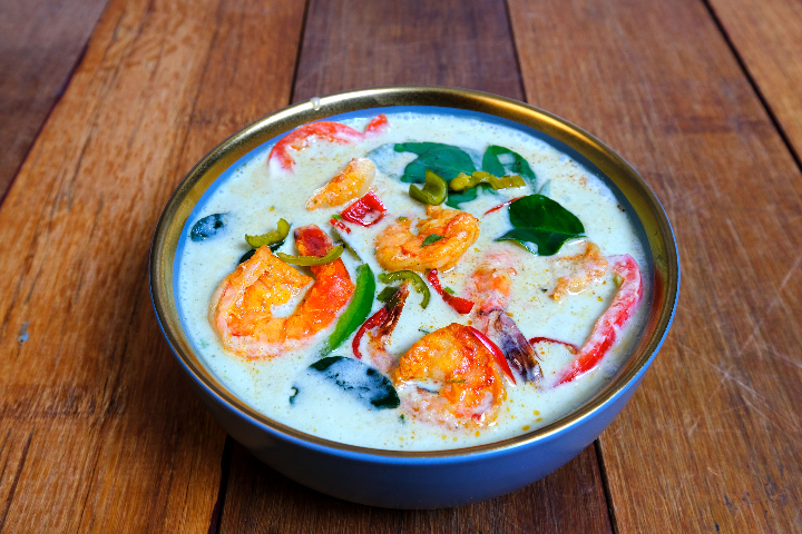 Green curry shrimps - Thai Orchidée