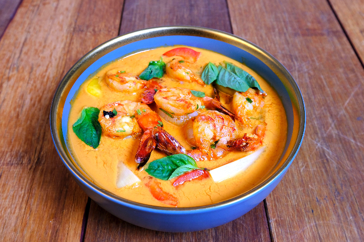 Red curry shrimps - Thai Orchidée