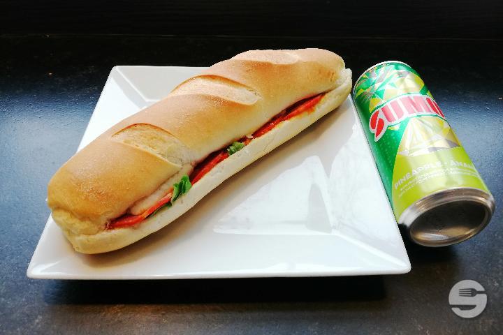 Sandwich baguette aux céréales + boissons - Bessa