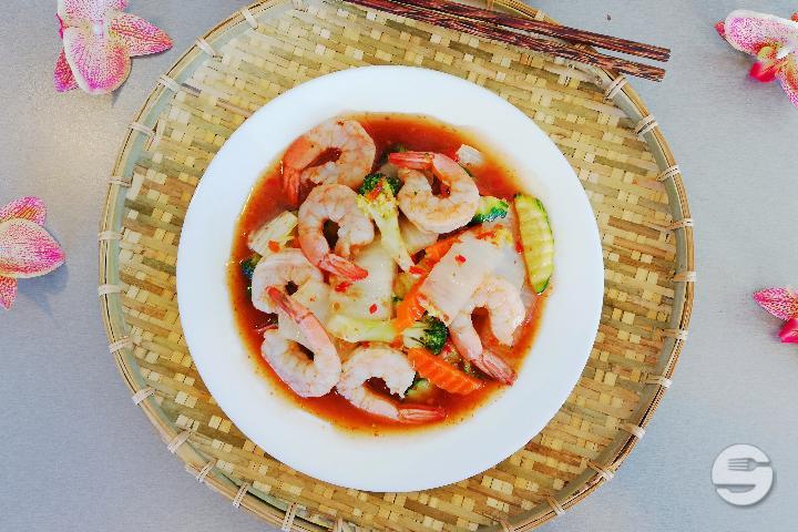 Crevettes aigre-doux - OliMy Le Mont