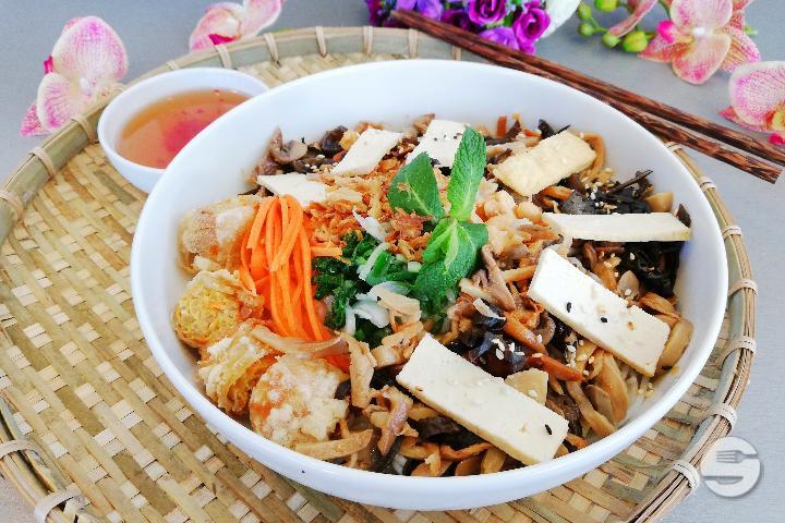 Bun tofu et champignons - OliMy Le Mont