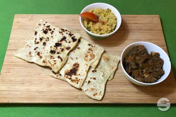 Lammcurry mit Linsencurry - Arusuvai