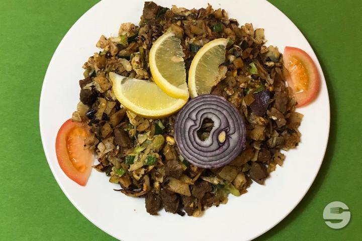 Kothu Roti mit Lamm - Arusuvai