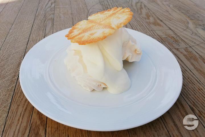 Meringue-crème double - Restaurant de la Croix Blanche